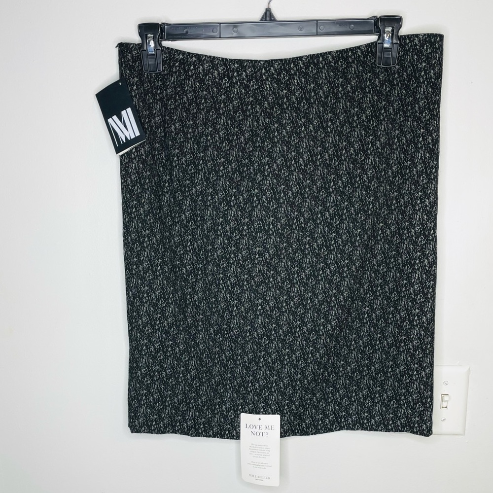M M Lafleur New York Pencil Skirt New Sz 12 Black Lined  Career Academia